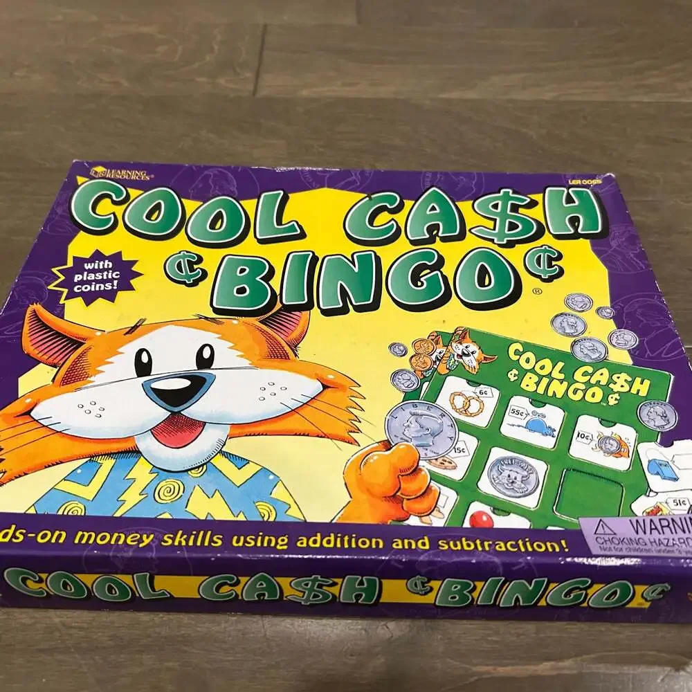Learning Resources Cool Cash Bingo Math‎ Game LER 0095 Money Skills Addition Sub